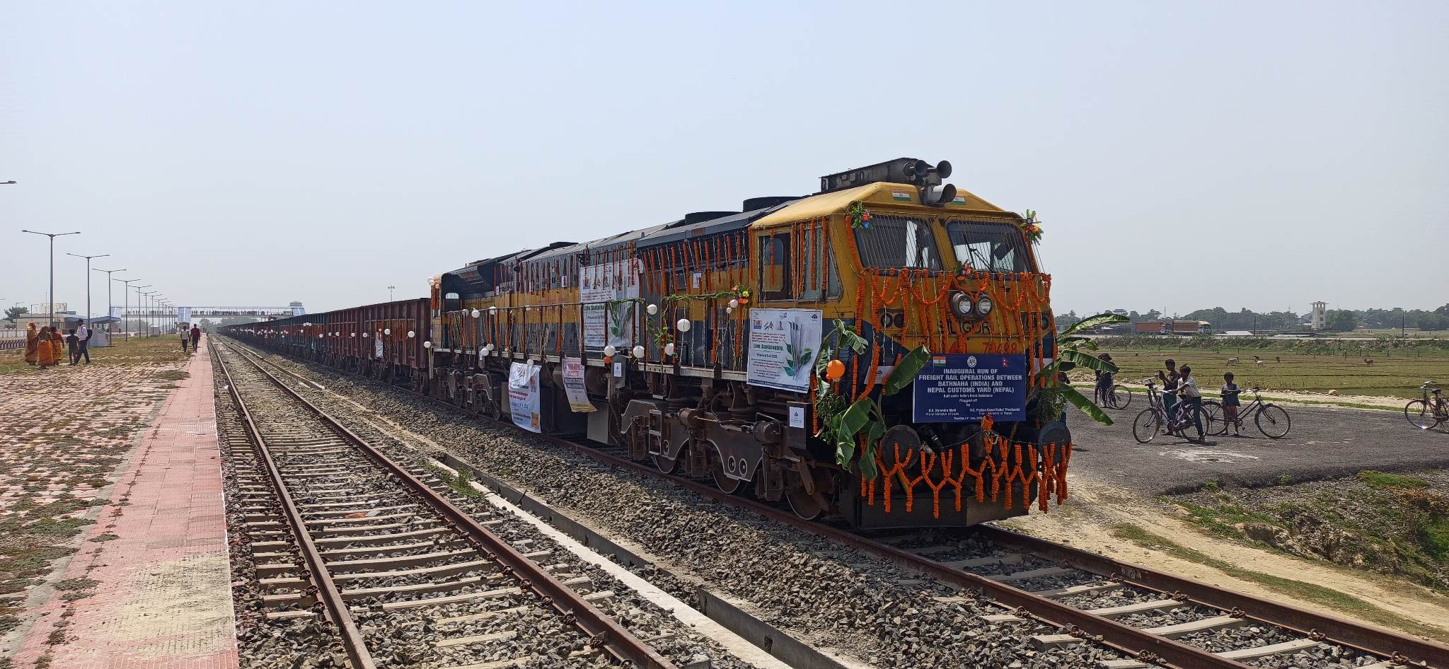 भारतबाट विराटनगर आइपुग्यो पहिलो कार्गो रेल
